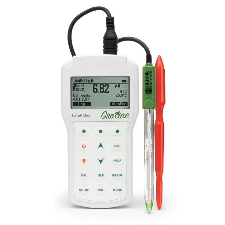 HI-98168 professional pH & Temperature Meter for soil - GroLine