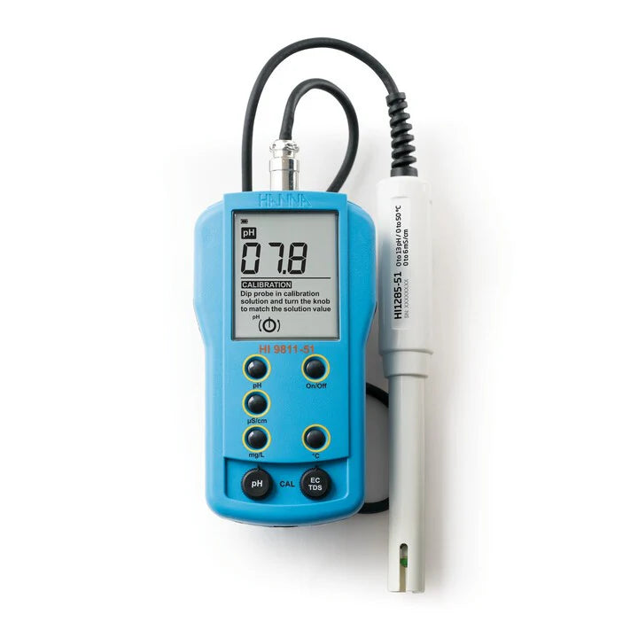 HI-9811-51 pH/EC/TDS Meter with HI-1285-51