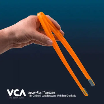 VCA Never-Rust tweezers - Sunset Orange 28cm